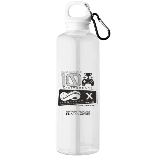 Official Gamers Bay X 10th Anniversary Clip-On Water Bottle